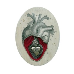 Formella con cuore anatomico