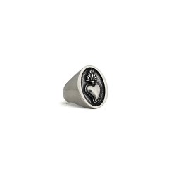 Anello Base Liscia con Cuore Sacro