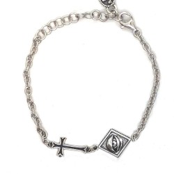 Bracciale con Croce e Occhio di Dio