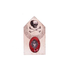 Formella ex voto con cuore sacro