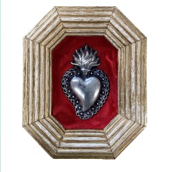 Quadretto ottagono con cuore sacro