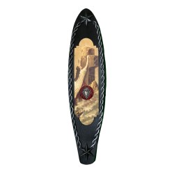 Longboard con Rock of Ages e cuore sacro