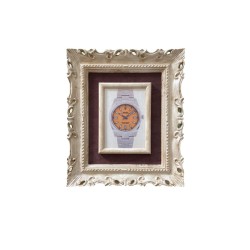 Quadro con orologio 126000 rolex stella arancio