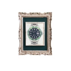 Quadro con orologio rolex 16610 kermit