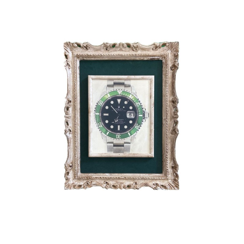 Quadro con orologio rolex 16610 kermit