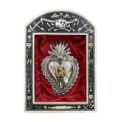 Memento mori medio con cuore sacro GR 18,5x13 cm