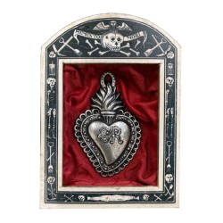 Memento mori piccolo con cuore sacro GR 13x9,5 cm