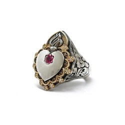 Anello cuore sacro oro