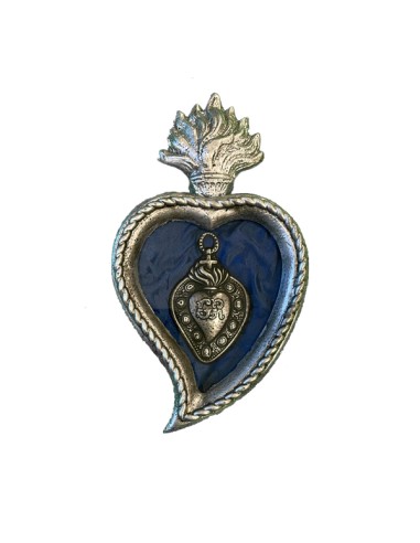 Cornice cuore sacro blu