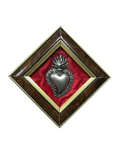 Quadro rombo cuore sacro 11x11