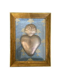 Quadretto cuore sacro vintage 15x20