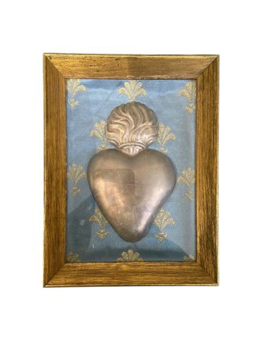 Quadretto cuore sacro vintage 15x20