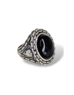 Anello a base ovale con Pietra Onice