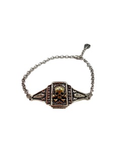 Bracciale bicolor rettangolare Memento Mori 2