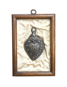 Quadretto con cornice vintage cuore sacro