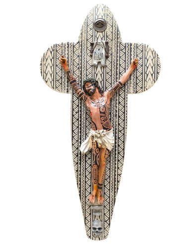Crocifisso Tribale in stile Maori E Polinesiano | El Rana