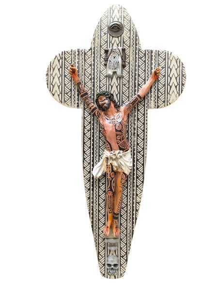 Crocifisso Tribale in stile Maori E Polinesiano | El Rana