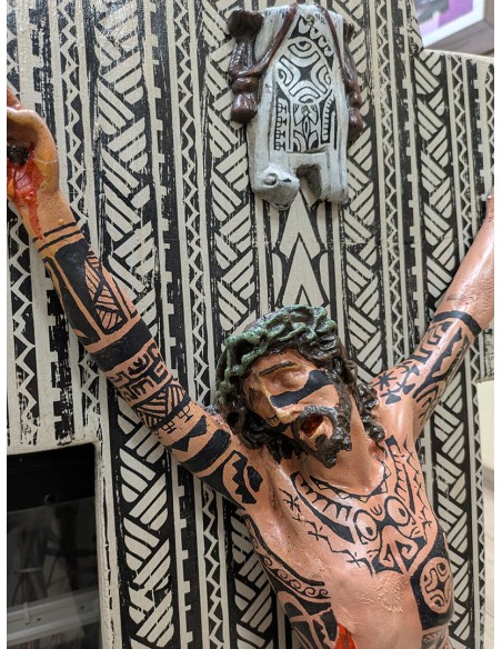 Crocifisso Tribale in stile Maori E Polinesiano | El Rana