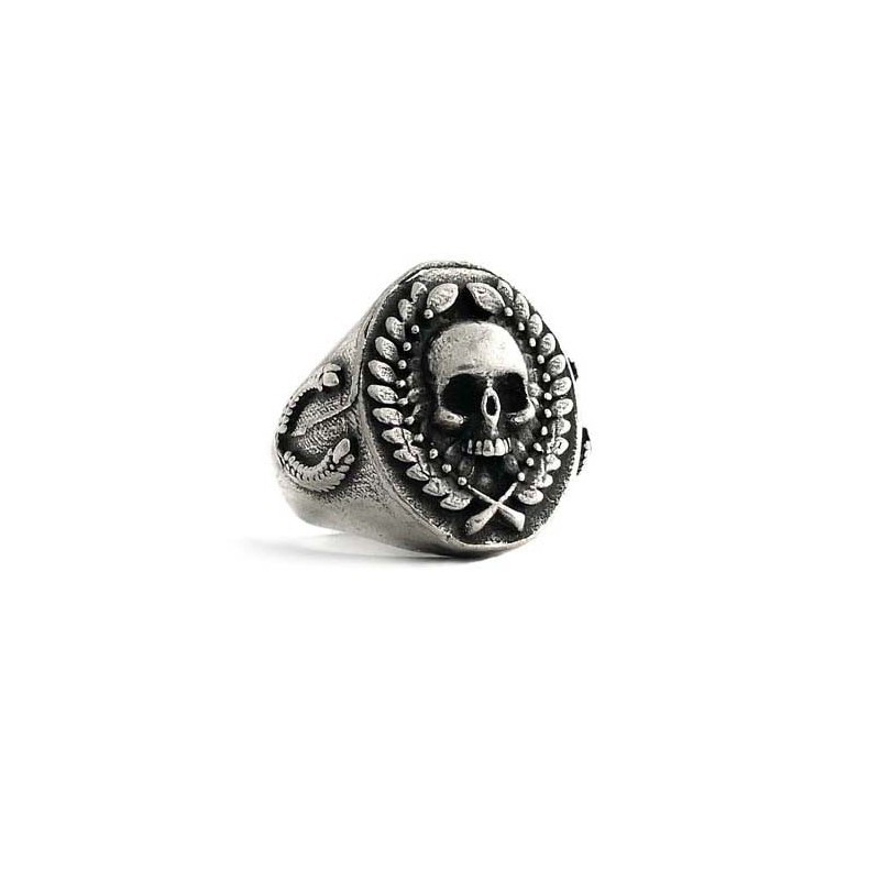 Anello Skull & Laurel - Vendita online